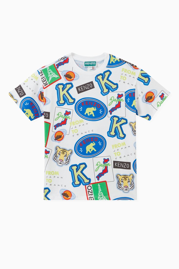 

Journey Graphic Print T-shirt in Cotton, White