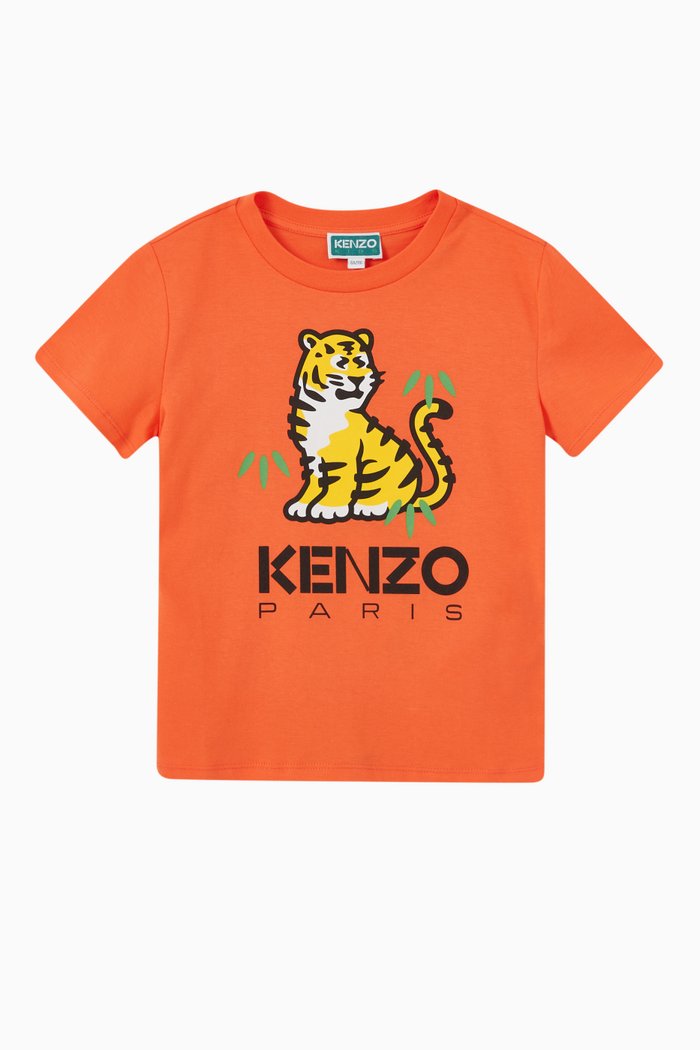 

Kotora Print T-shirt in Cotton, Orange