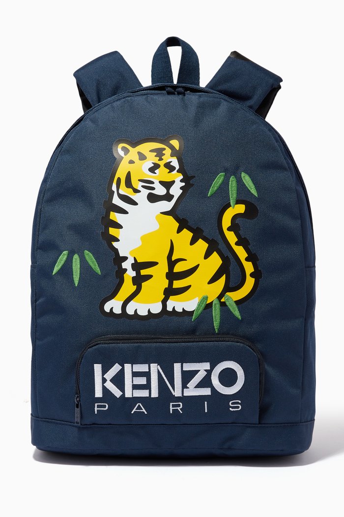 

Tiger Logo Backpack, Blue