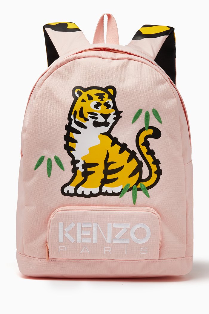 

Tiger Logo Backpack, Pink