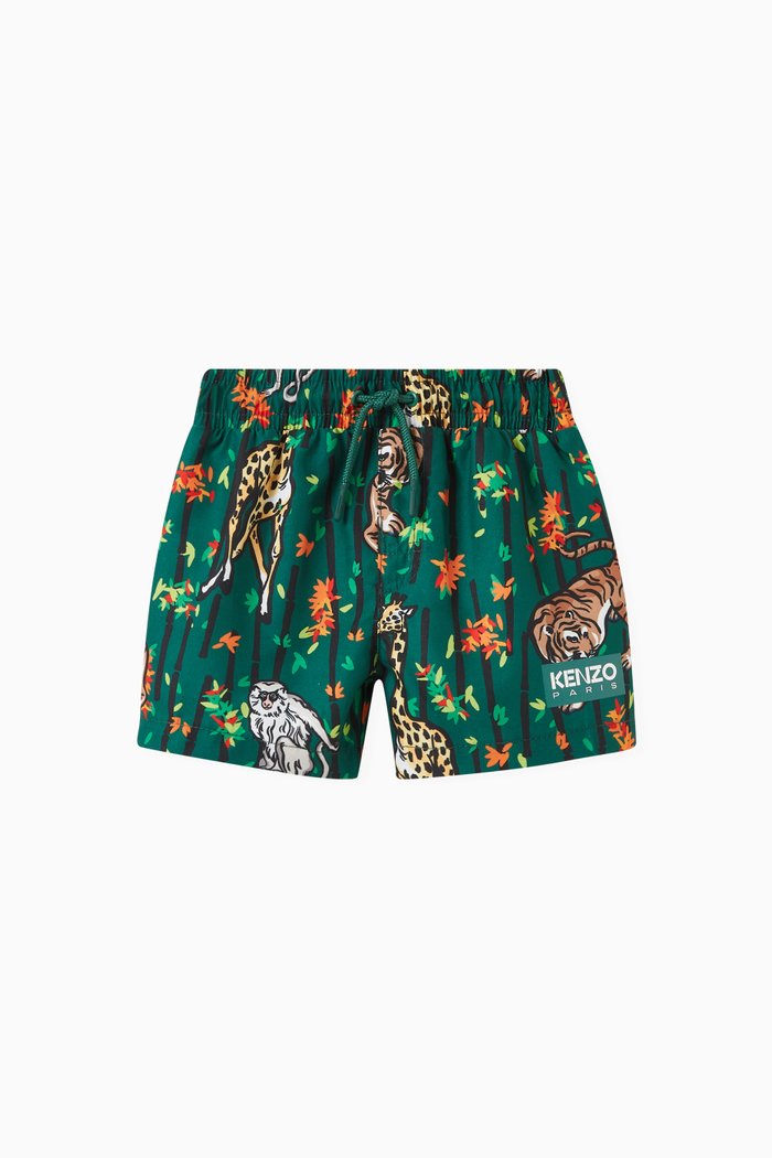 

Bamboo Serge Bermuda Shorts in Cotton-blend, Green
