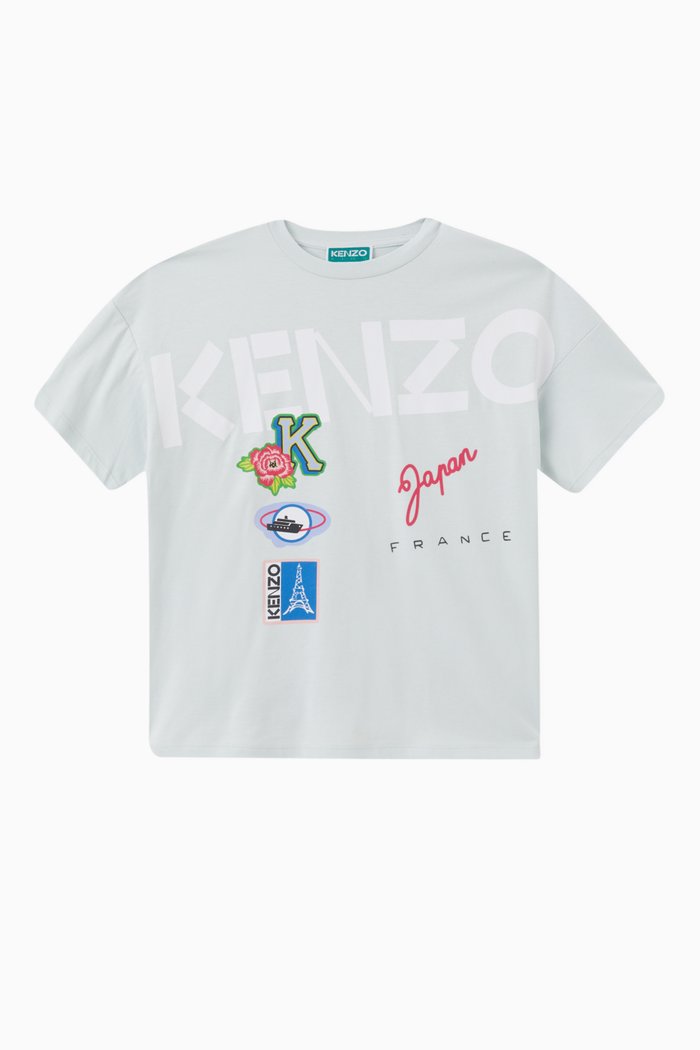 

Journey Print T-shirt in Cotton, Blue