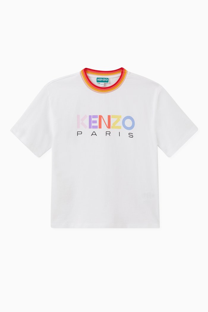 Logo Print T-shirt in Cotton, White