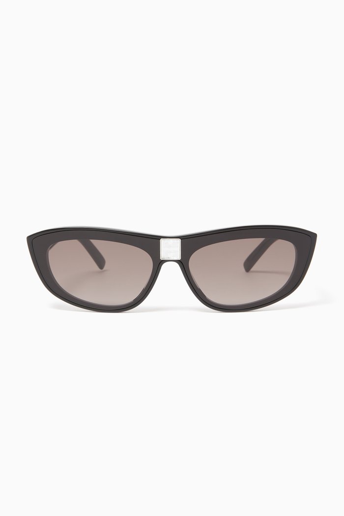 

Cat-eye Sunglasses in Acetate, Black
