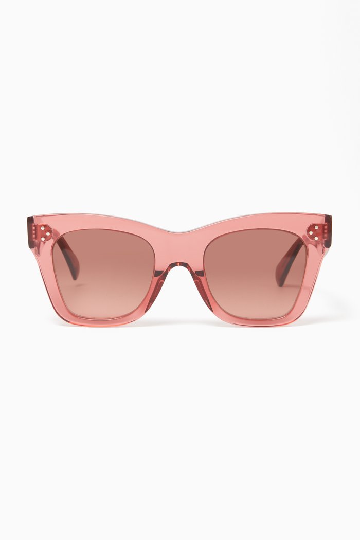

Cat-eye Sunglasses in Acetate, Pink