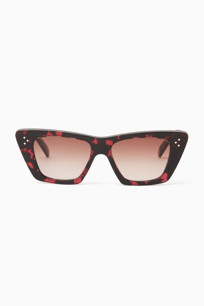 

Cat-eye Sunglasses in Acetate, Brown