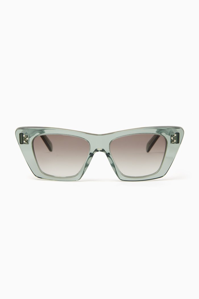 

Cat-eye Sunglasses in Acetate, Green