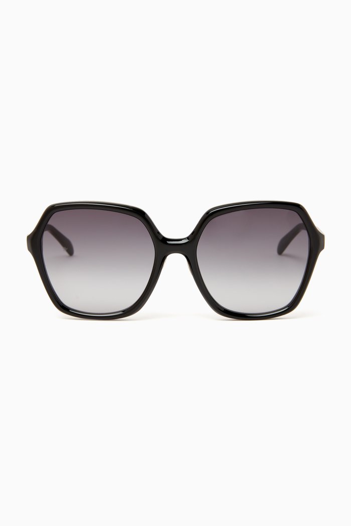 

Oversized Sunglasses in Acetate, Black