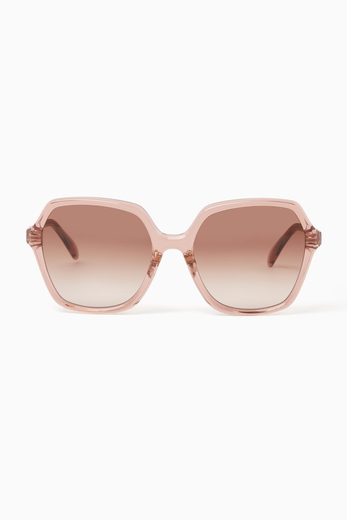 

Oversized Sunglasses in Acetate, Pink