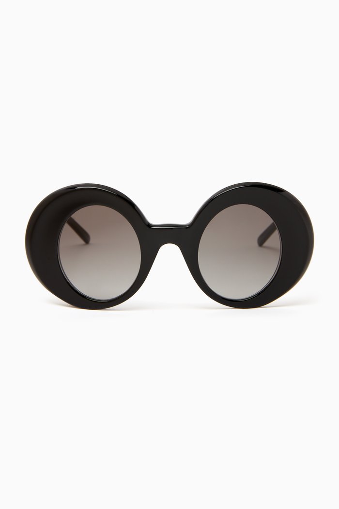 

Round Sunglasses in Acetate, Black