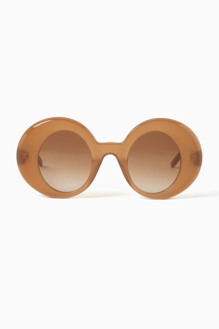 

Round Sunglasses in Acetate, Brown