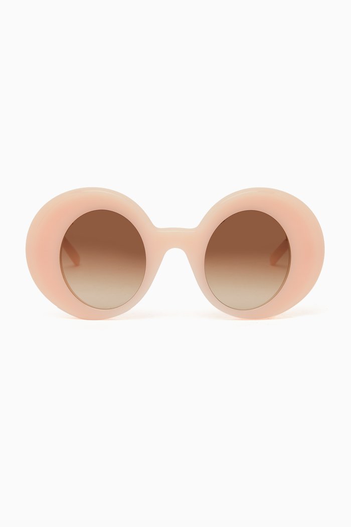 

Round Sunglasses in Acetate, Pink