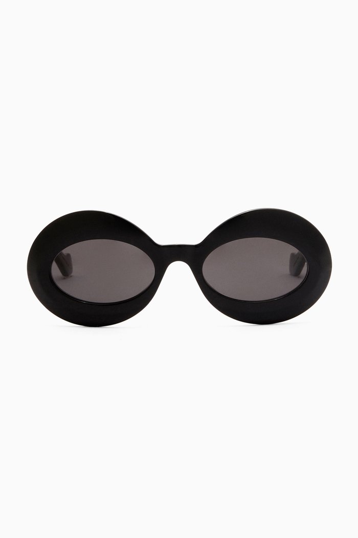 

Oval Sunglasses in Acetate, Black
