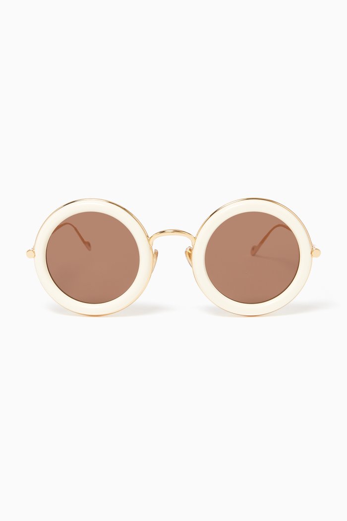 Round Sunglasses in Acetate, Neutral