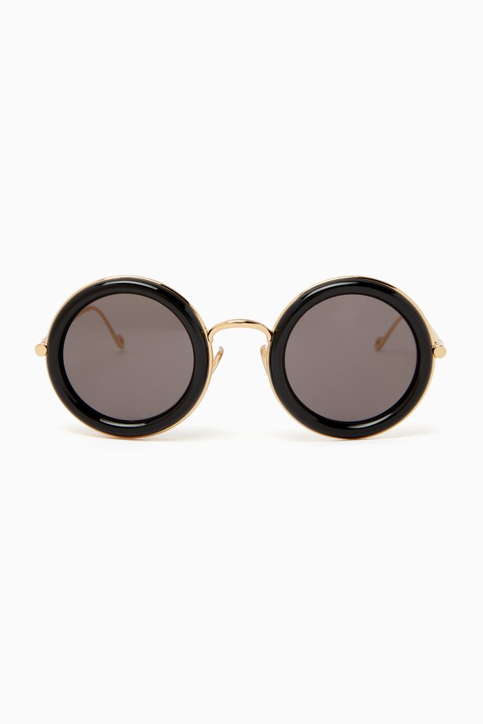 

Round Sunglasses in Acetate, Black