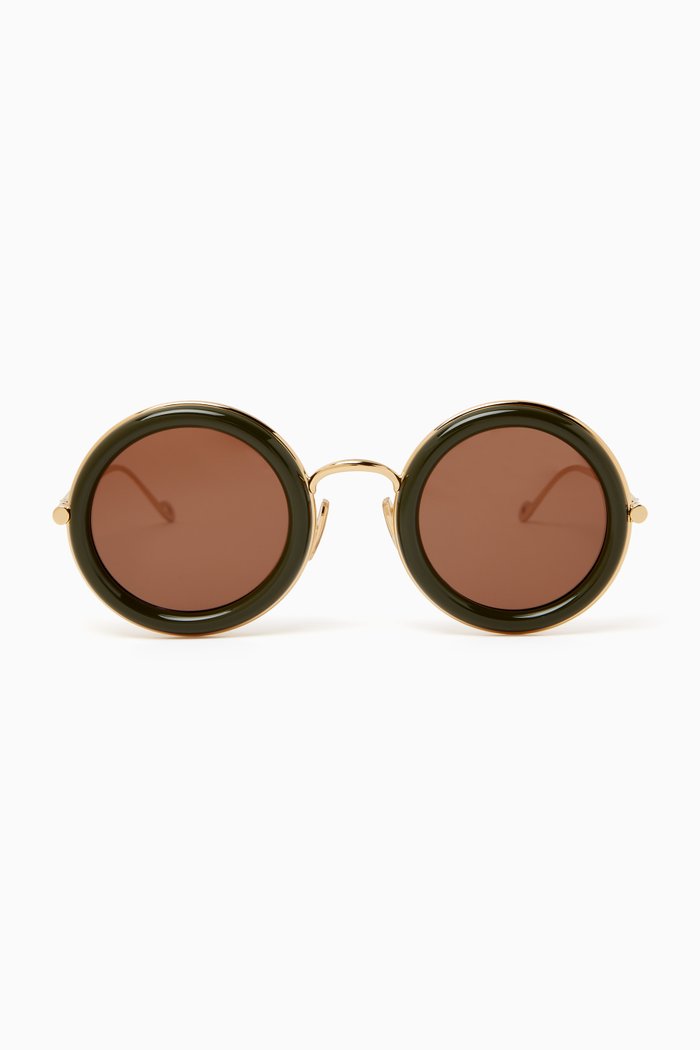 

Round Sunglasses in Acetate, Brown