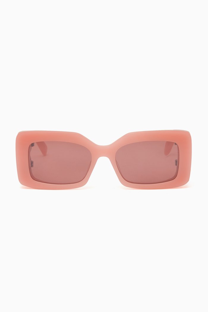 Square Sunglasses in Bio Acetate, Pink