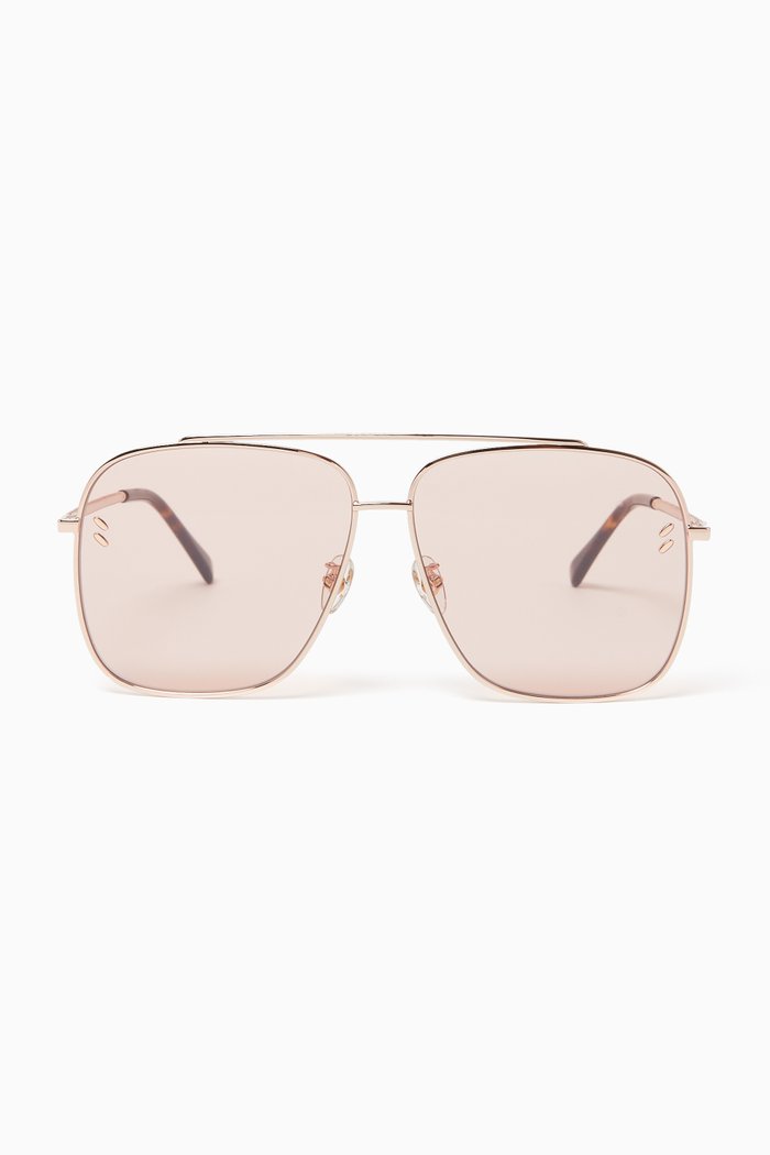 

Aviator Sunglasses in Metal, Gold