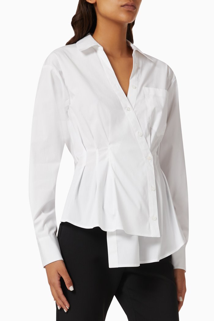 

Rosamund Shirt in Cotton Poplin, White
