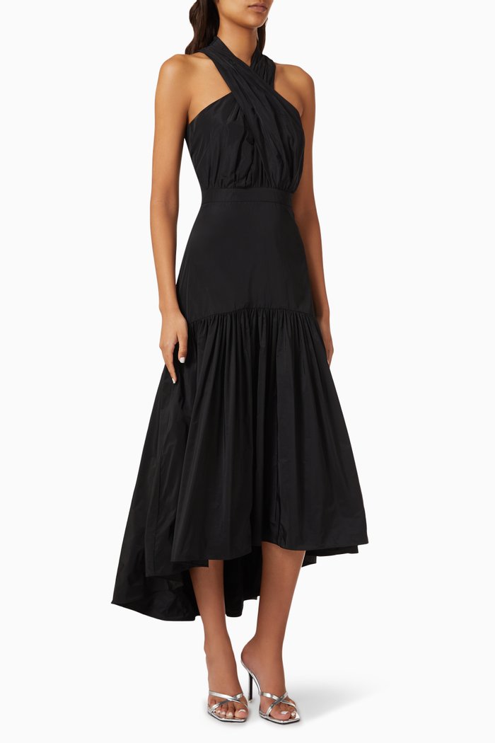 

Radley Midi Dress in Taffeta, Black