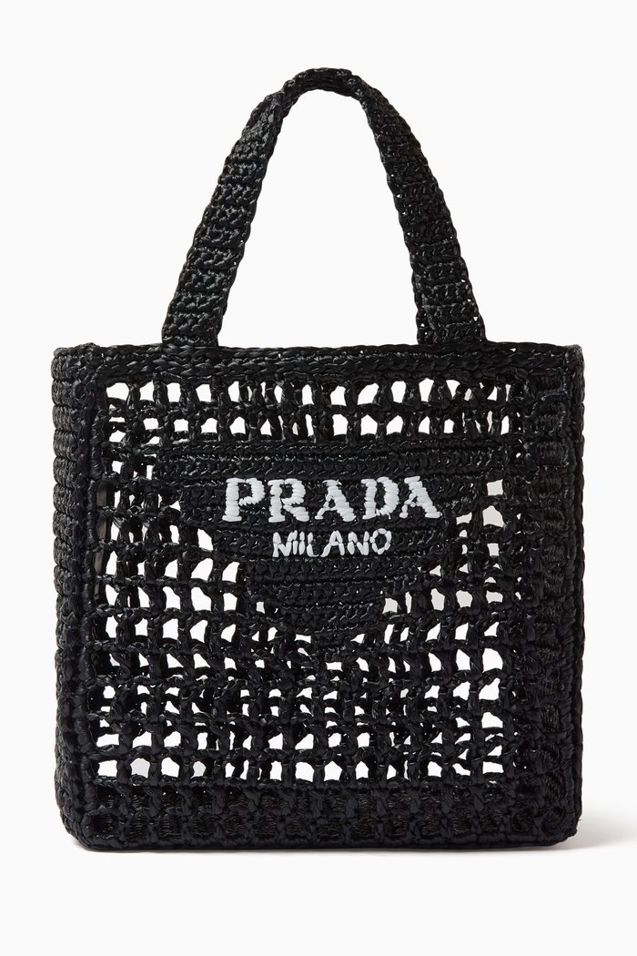 

Small Tote Bag in Crochet, Black