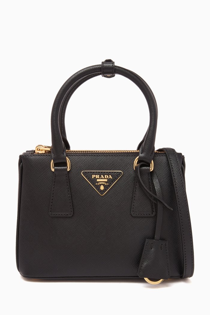

Small Galleria Bag in Saffiano Leather, Black