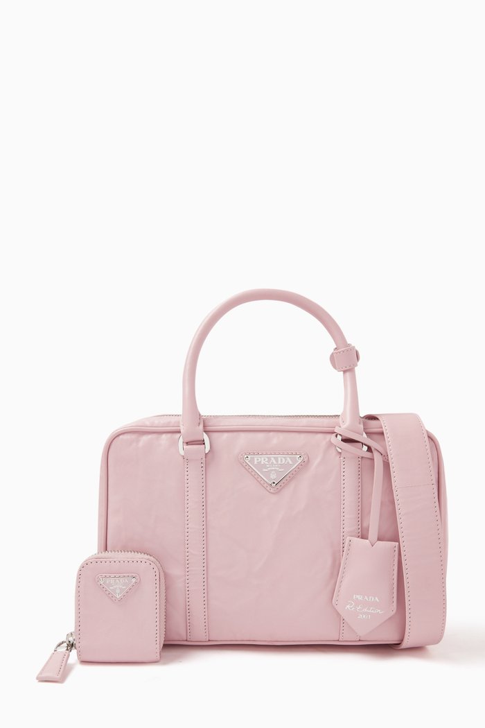 

Small Top-handle Bag in Antique Nappa, Pink