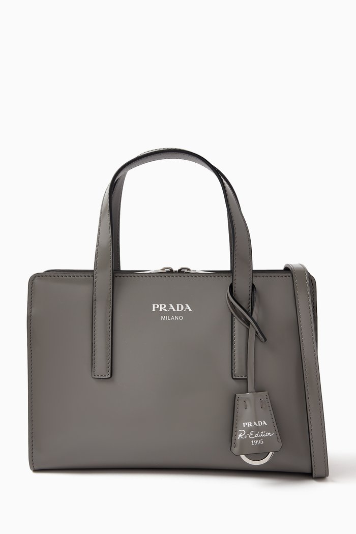 

1995 Re-edition Tote Bag in Leather, Grey