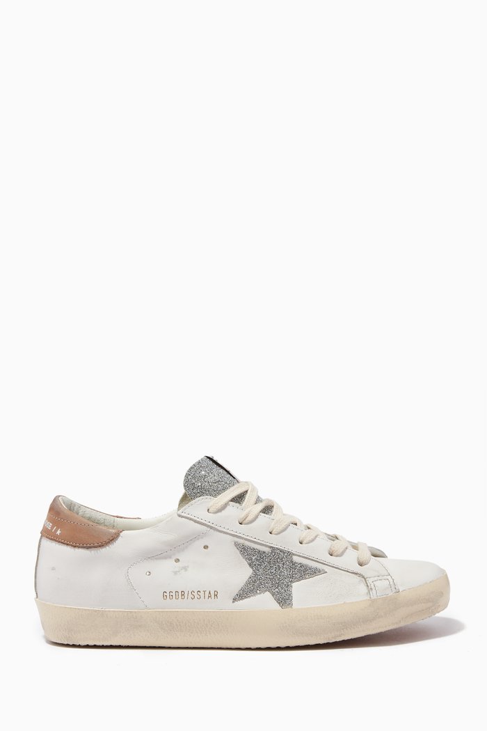 

Super-Star Sneakers in Leather, Silver
