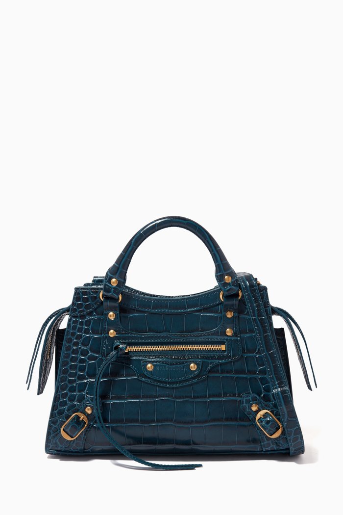 

Neo Classic City XS Bag in Croc-embossed Leather, Blue
