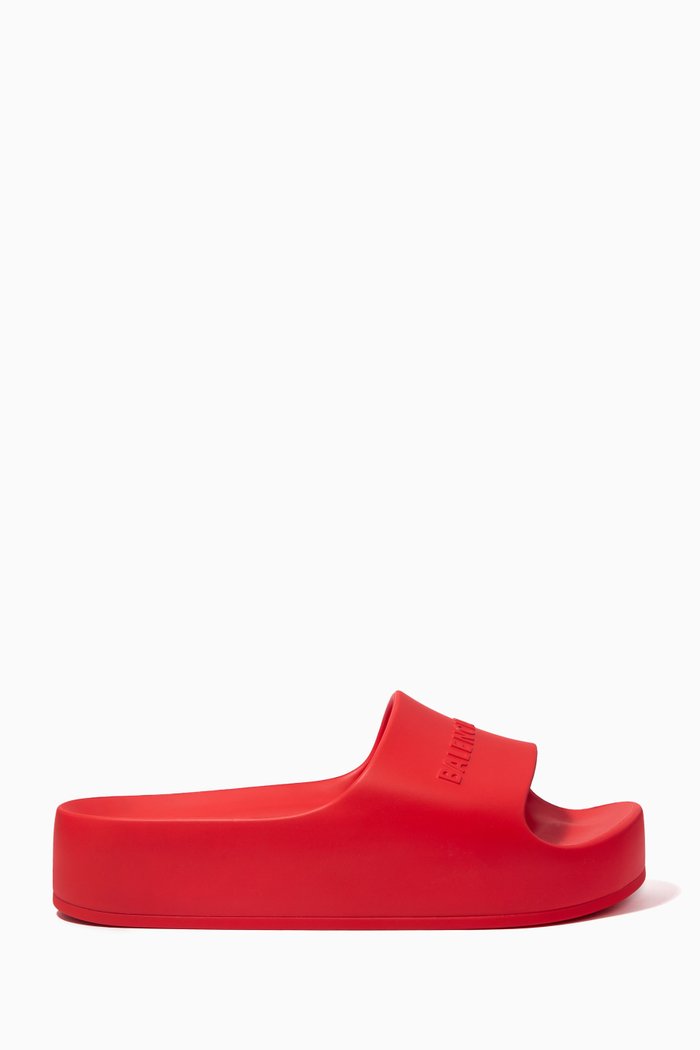 

Chunky Slides in Rubber, Red