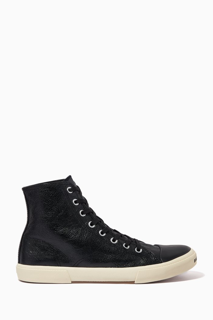 

Paris High-top Sneakers in Leather, Black