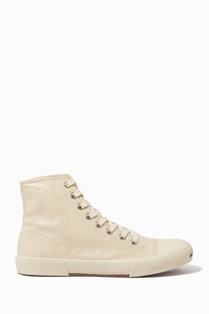 

Paris Arena High-Top Sneakers in Canvas, White