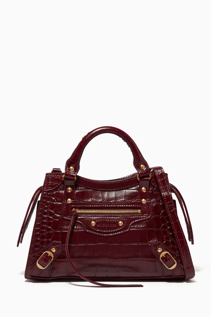 

Neo Classic City XS Bag in Croc-embossed Leather, Red