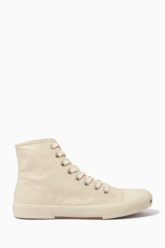 Paris High-top Sneakers in Leather, White