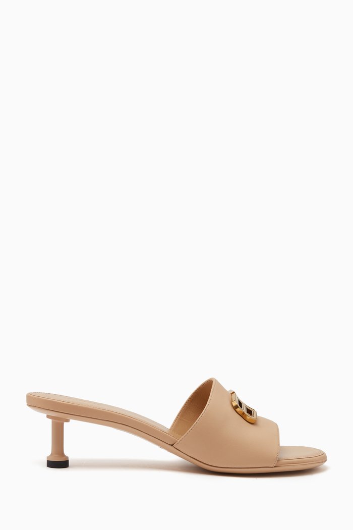 

Groupie 50mm Sandals in Calf Leather, Pink