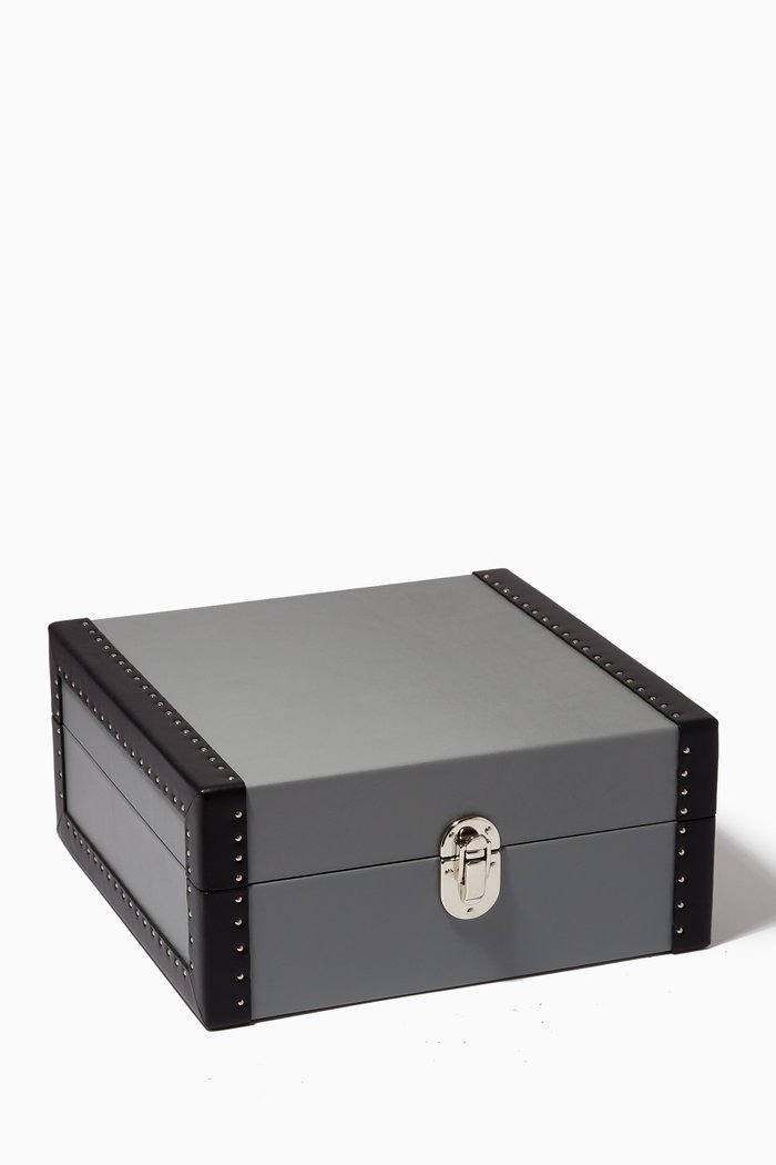 

Kensington 6 Watch Box in Leather, Grey