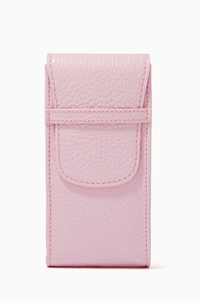 

Portobello Single Watch Pouch in Leather, Pink