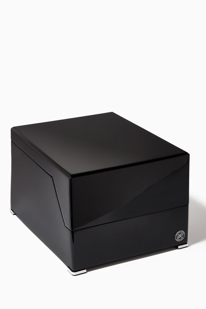 

Perpetua III Quad Watch Winder Case in Leather, Black