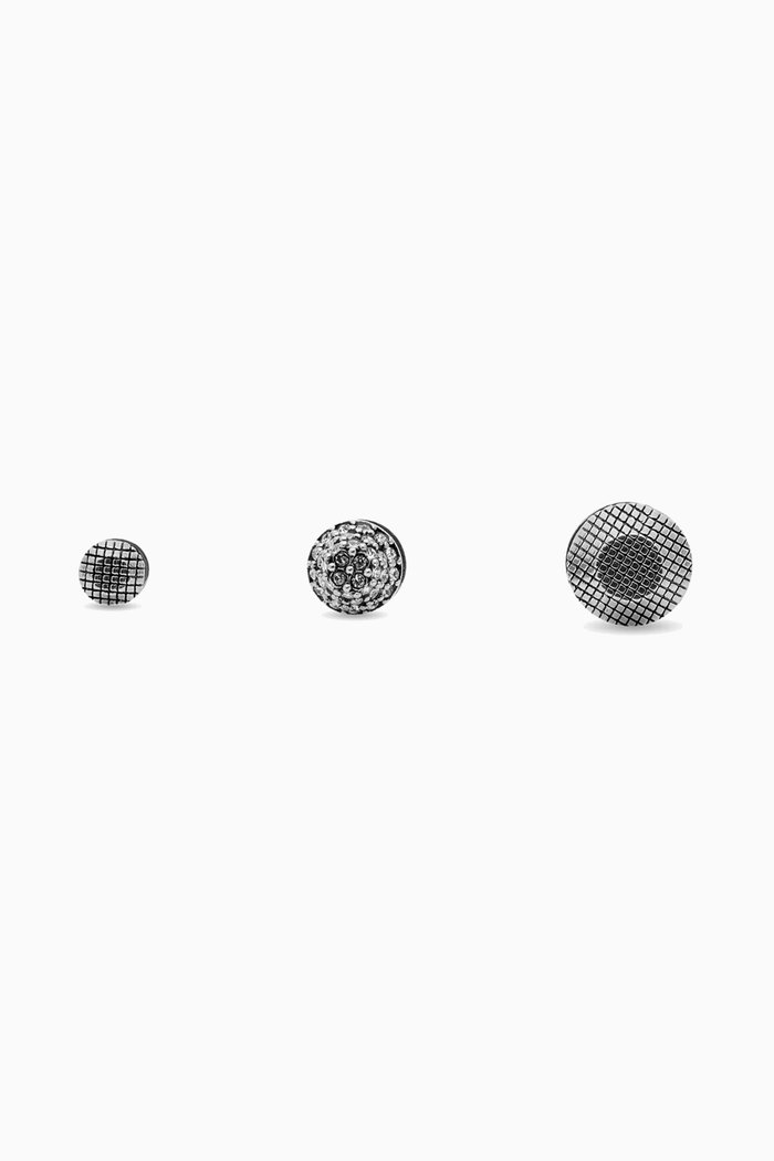 

Cagole Earrings Set in Antique-silver Brass