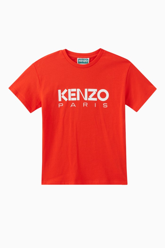 

Logo Print T-Shirt in Cotton, Red