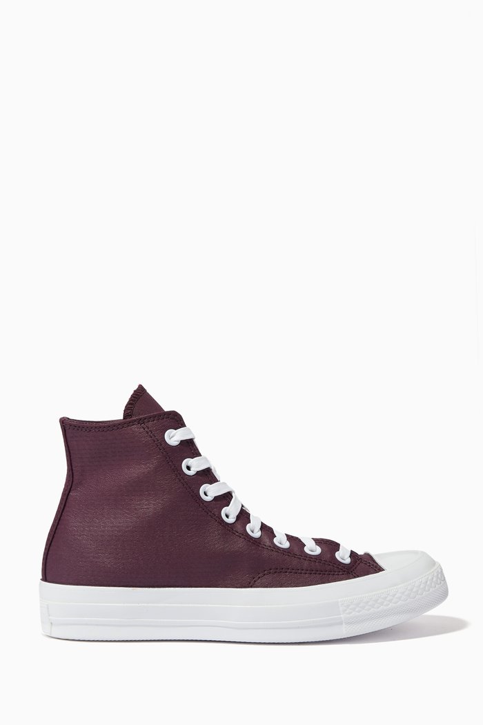 

Chuck 70 High-top Sneakers in Canvas, Burgundy