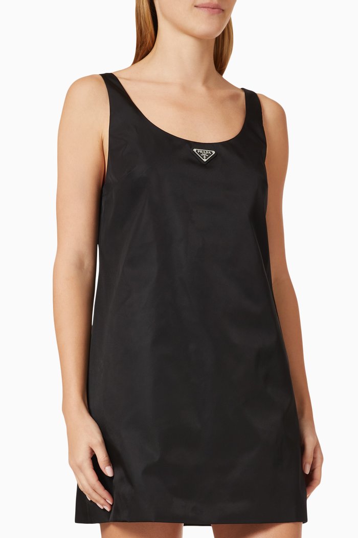 

Re-Nylon Mini Dress in Recycled Nylon, Black