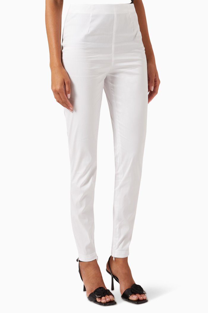 

Slim-fit Pants in Poplin, White