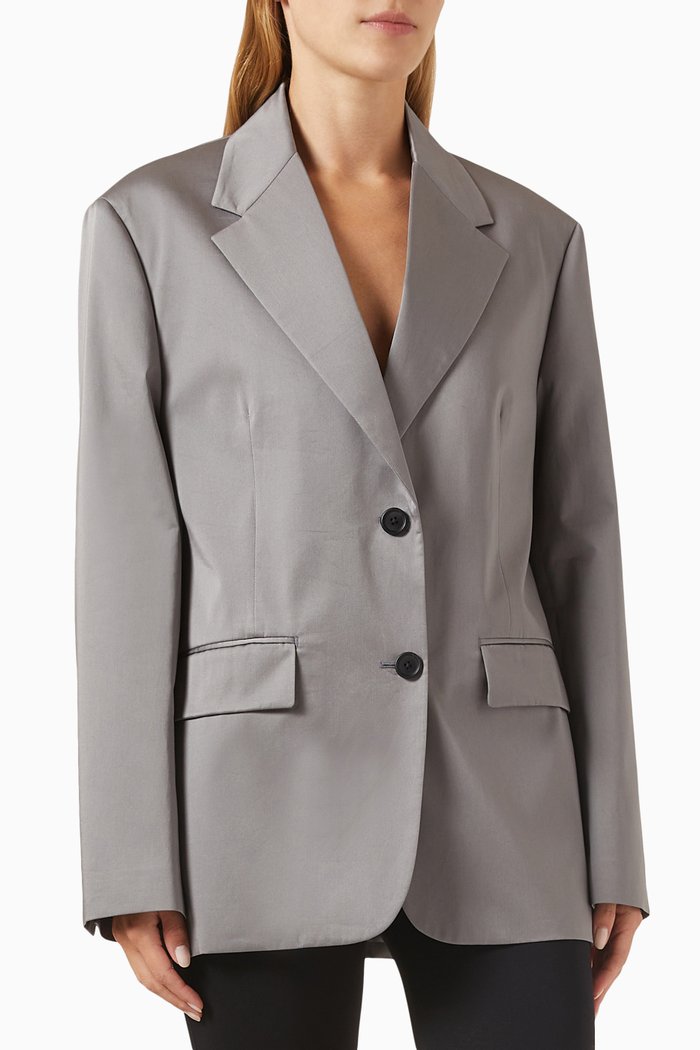 Single-breasted Jacket, Grey