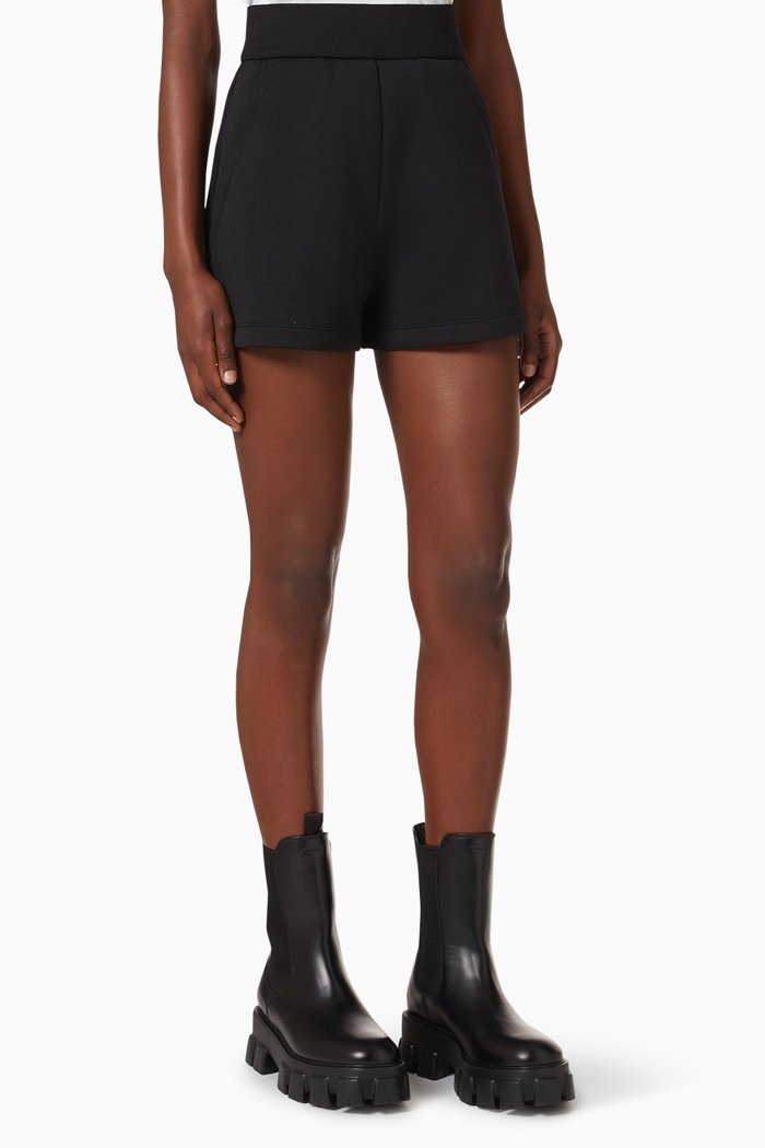 

Shorts in Cotton Fleece, Black