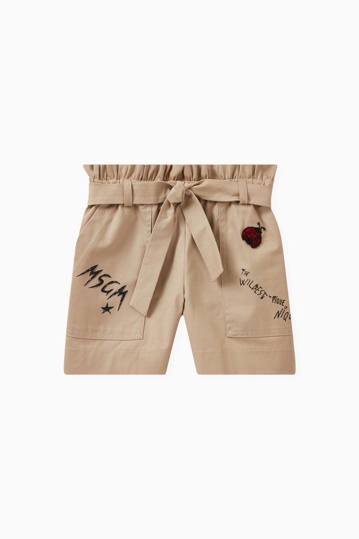 

Sketch-print Shorts in Cotton, Neutral