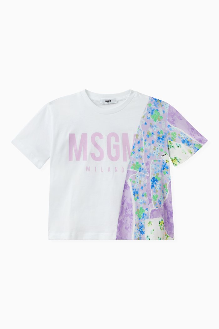 

Floral Logo T-shirt in Cotton, Multicolour