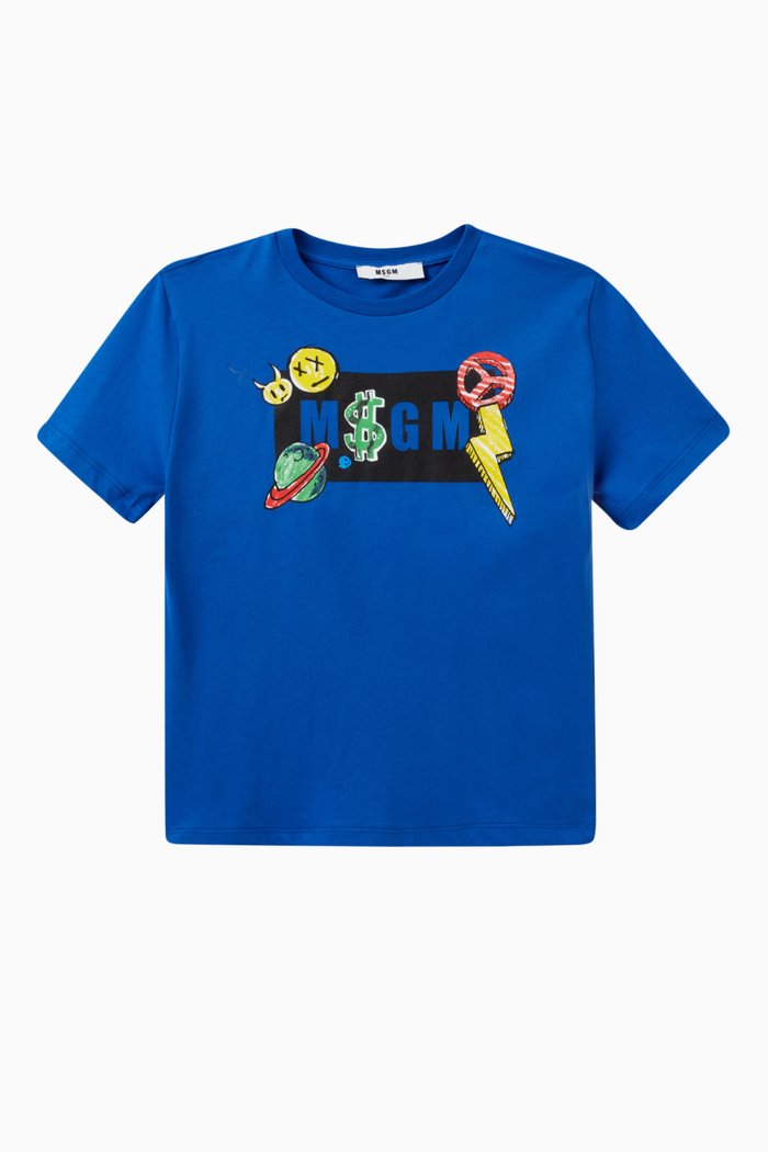 

Logo T-shirt in Cotton, Blue