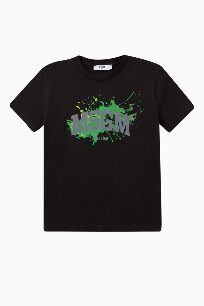 

Logo Print T-shirt in Cotton, Black
